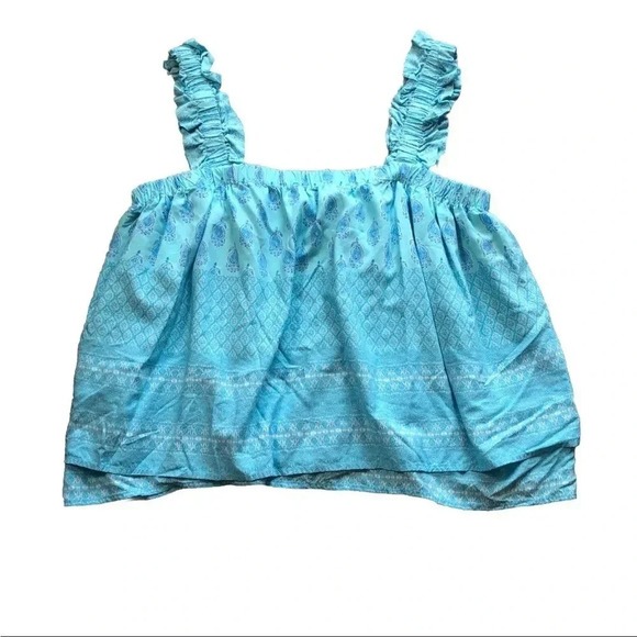Crown And Ivy Womens Blue Flowy Tank Top Size Large - Picture 1 of 8